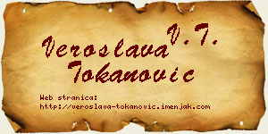Veroslava Tokanović vizit kartica